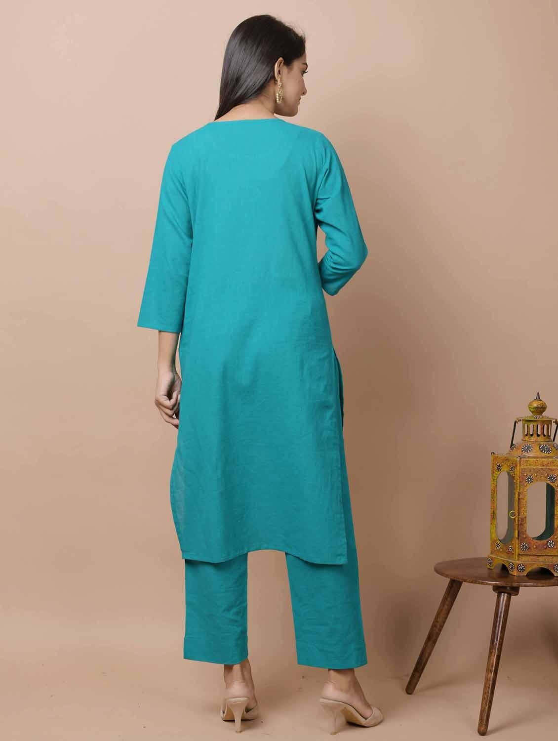 embellished straight kurta - 17428815 - Standard Image - 4