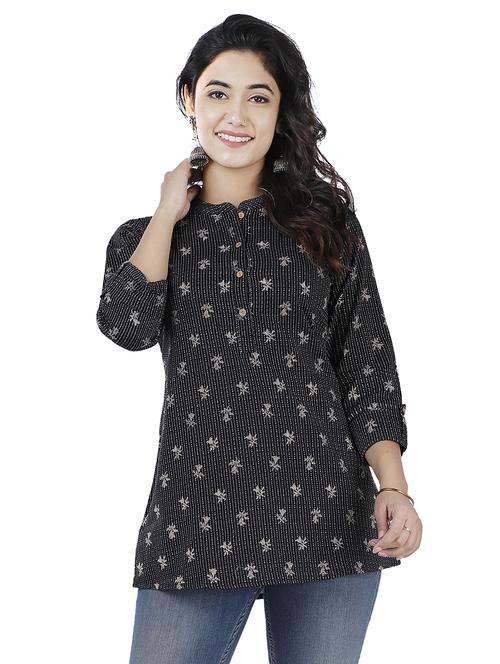 women's straight round neck top - 17428822 - Standard Image - 0