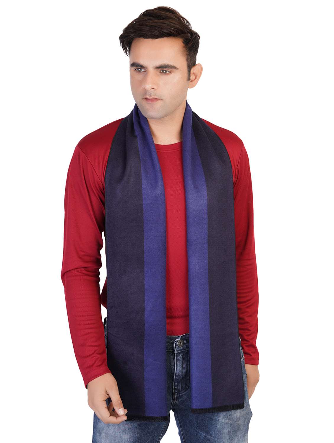 navy blue wool muffler - 17430203 -  Standard Image - 1