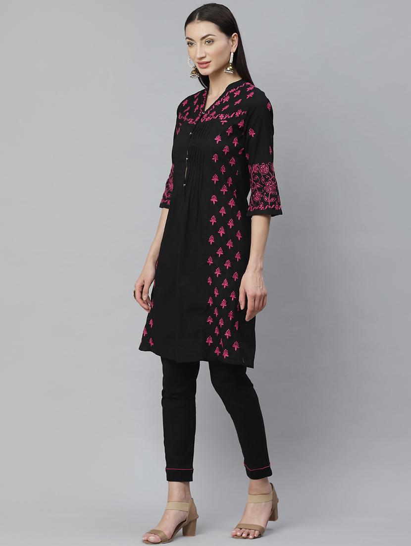 chikankari kurta pant set - 17430480 -  Standard Image - 1
