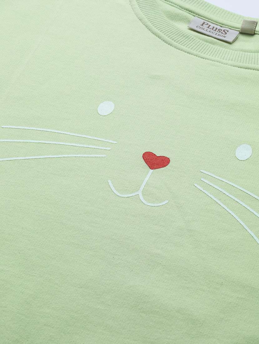 women placement print long sleeve sweatshirt - 17431572 -  Standard Image - 4