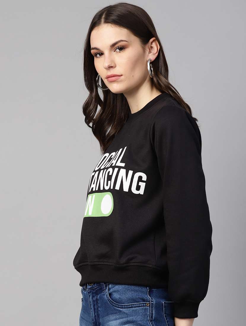 women's front print sweatshirt - 17431581 -  Standard Image - 1