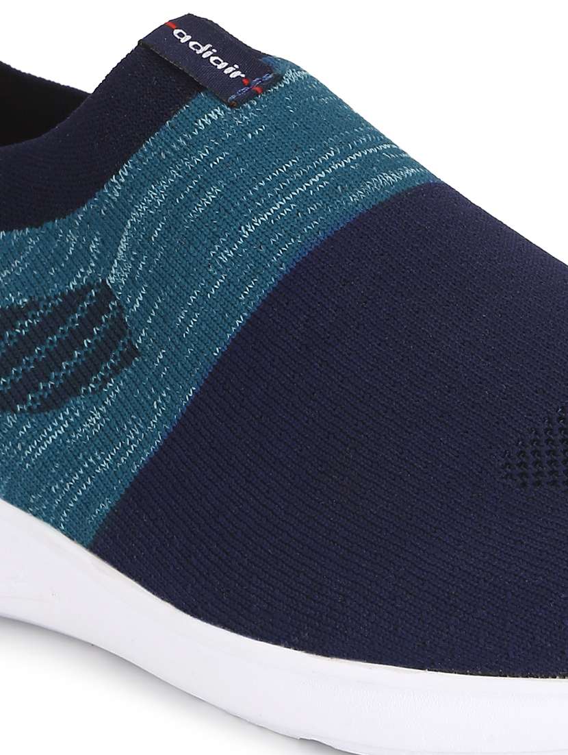 navy polyester sport shoes - 17431627 - Standard Image - 4
