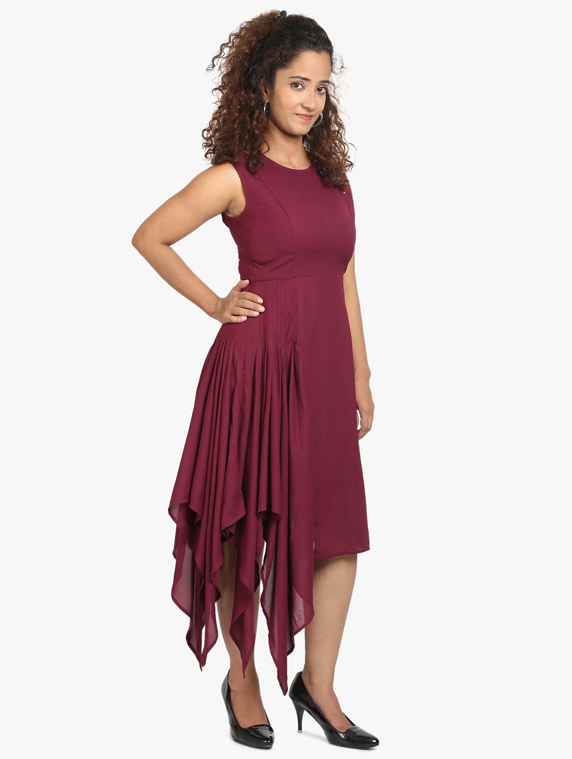 embellished detail asymmetric dress - 17431774 -  Standard Image - 1