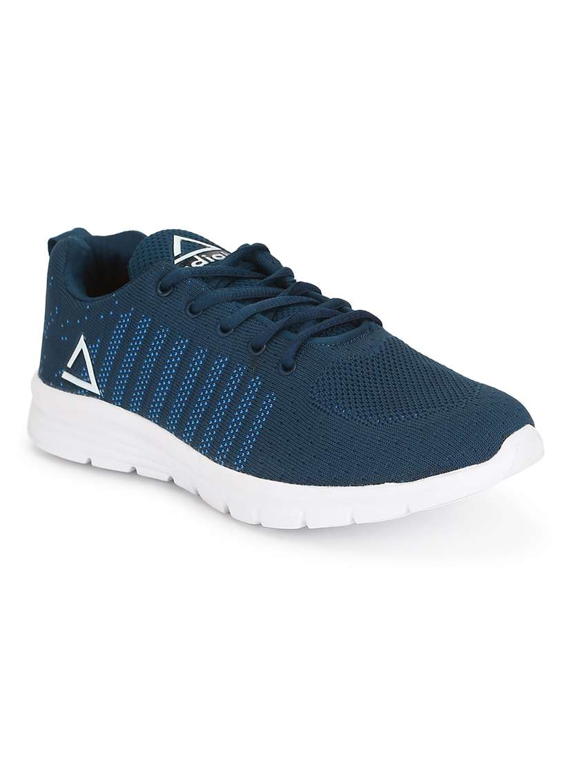 blue polyester sport shoes