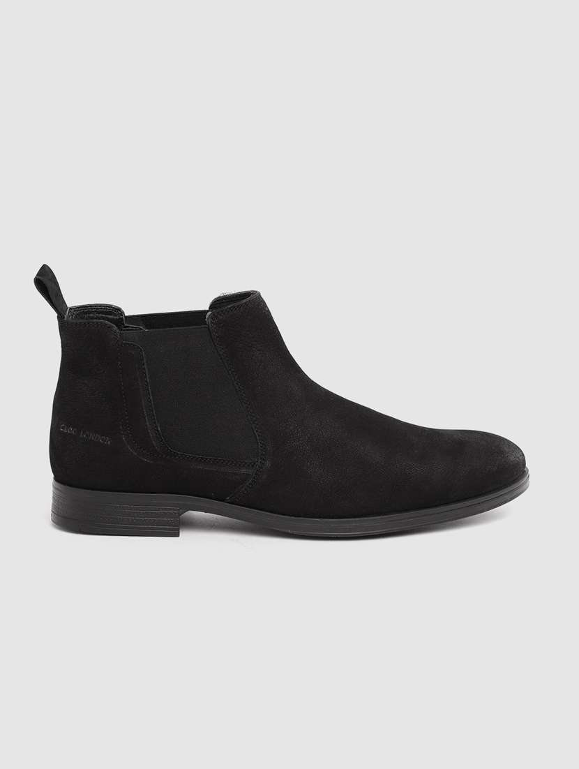 men solid slip on boots - 17432473 - Standard Image - 1