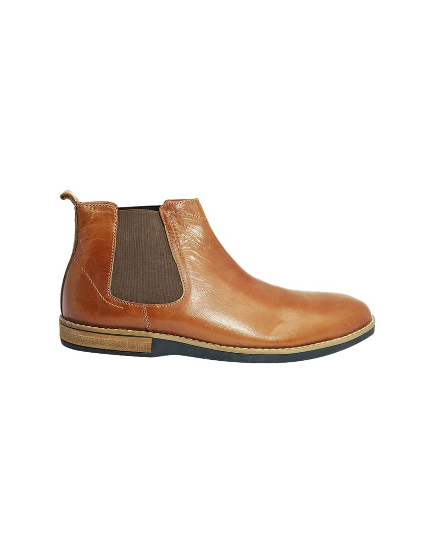 tan leather high ankle boots - 17432476 - Standard Image - 1