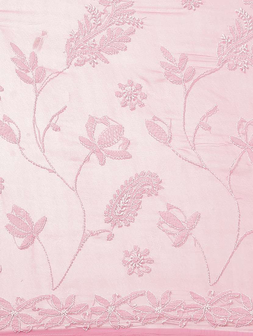 pastel chikankari saree with blouse - 17433026 -  Standard Image - 4