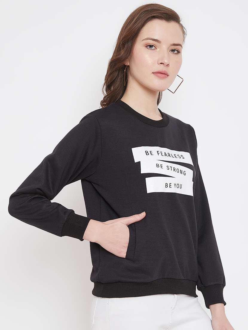 women's chest print sweatshirt - 17433167 - Standard Image - 1