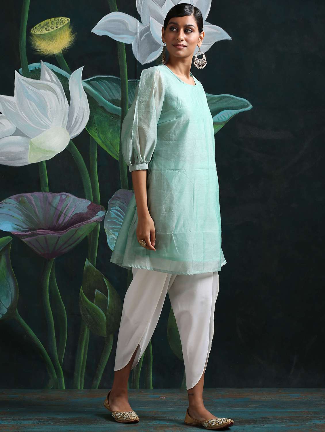 solid a-line kurta - 17434868 -  Standard Image - 1