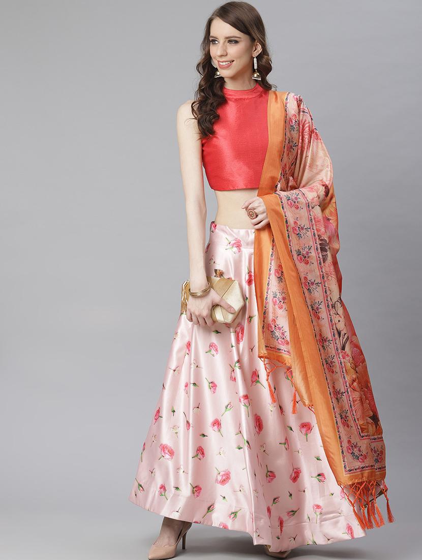 floral print flared lehenga - 17436426 -  Standard Image - 1
