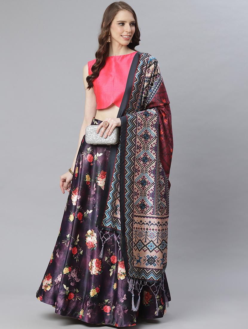 floral print flared lehenga - 17436431 -  Standard Image - 1