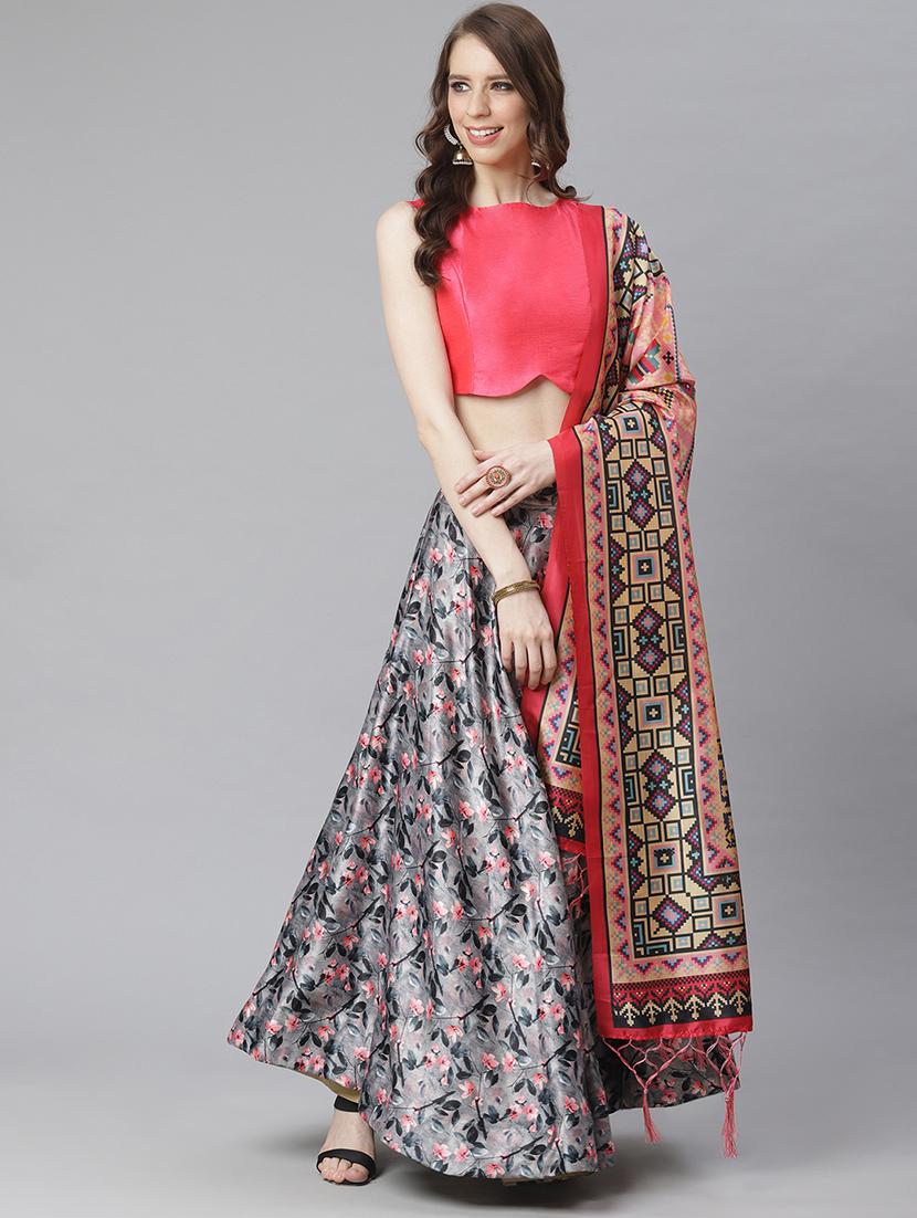 floral print flared lehenga - 17436432 - Standard Image - 1