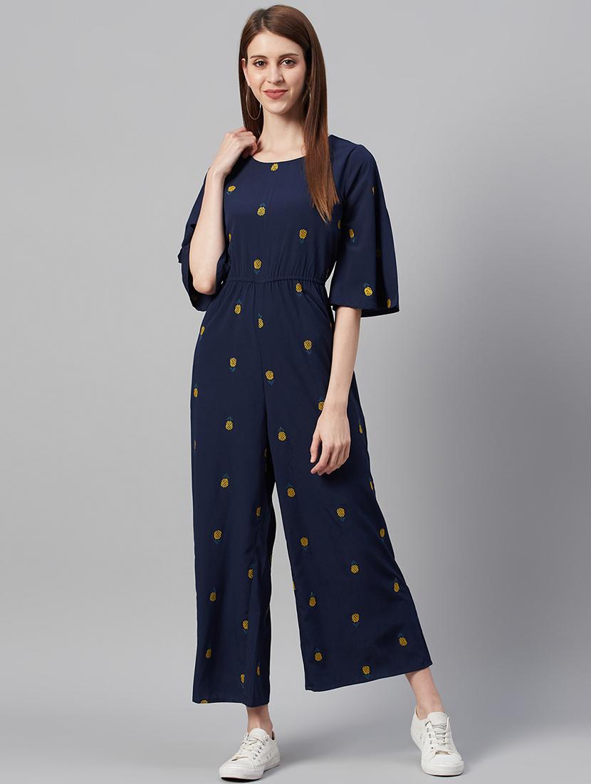 embroidered full leg jumpsuit - 17436793 - Standard Image - 1