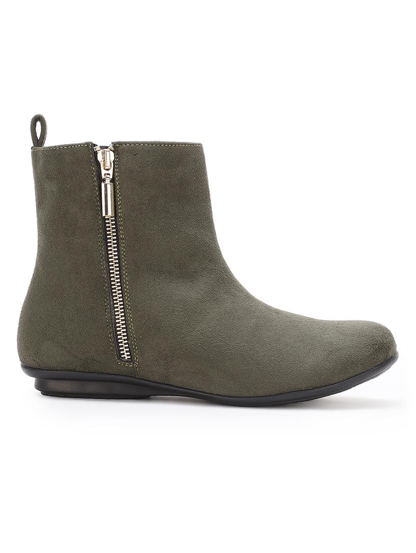 green suede ankle  boots - 17438106 -  Standard Image - 1