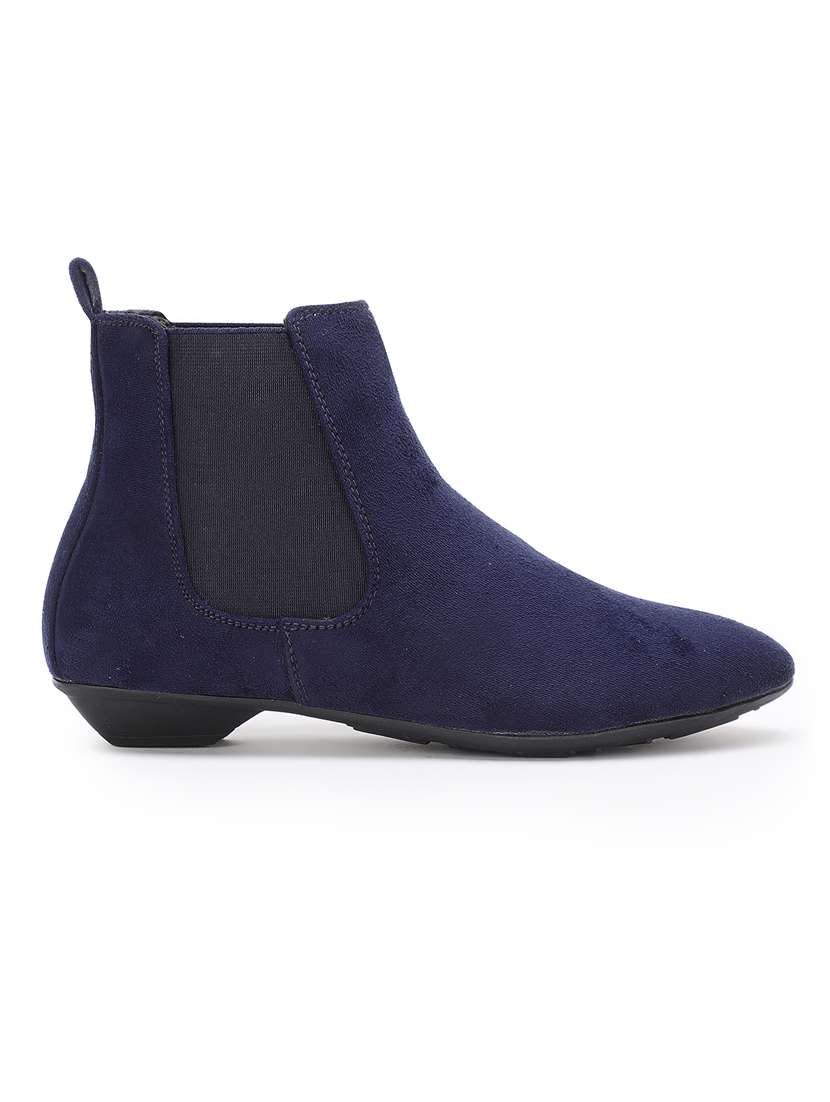 navy suede ankle  boots - 17438118 -  Standard Image - 1