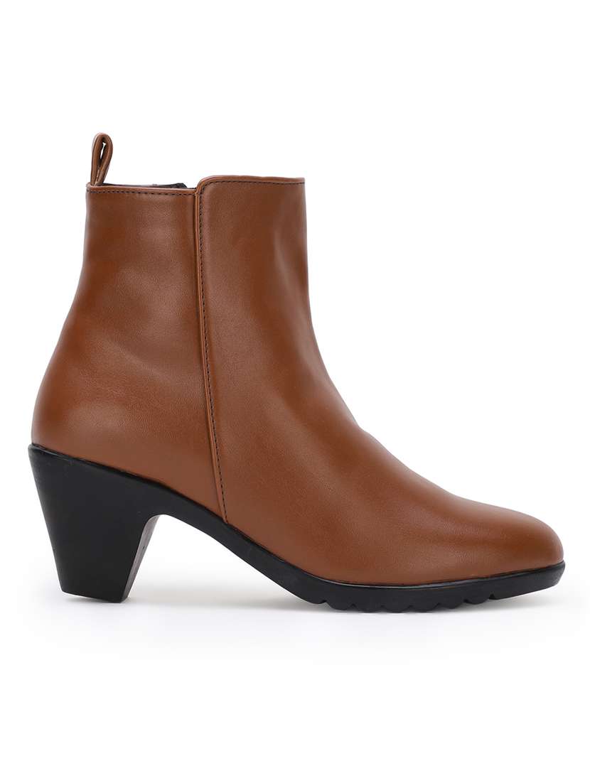 tan faux leather ankle  boots - 17438140 -  Standard Image - 1