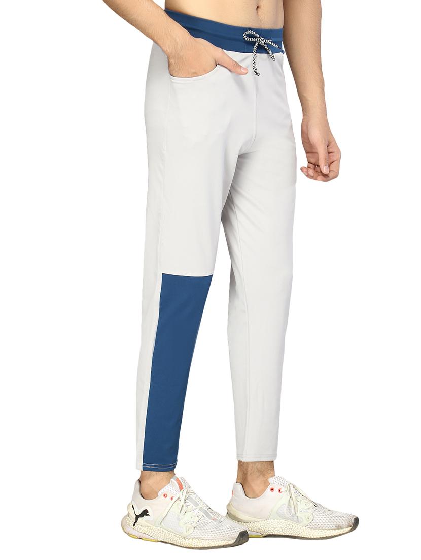 white color block full length track pant - 17438207 - Standard Image - 1