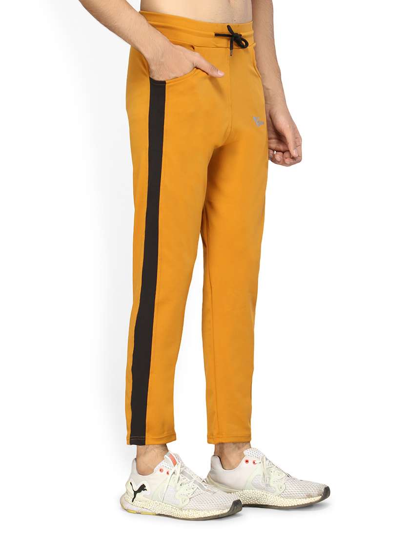 yellow side striped full length track pant - 17438209 -  Standard Image - 1