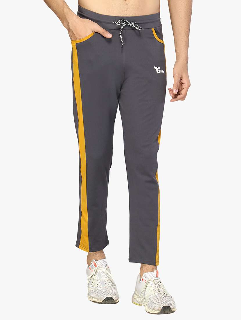 grey side striped full length track pant - 17438212 - Zoom Image - 0