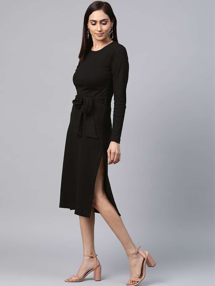 side slit tie front a-line dress  - 17438294 -  Standard Image - 1