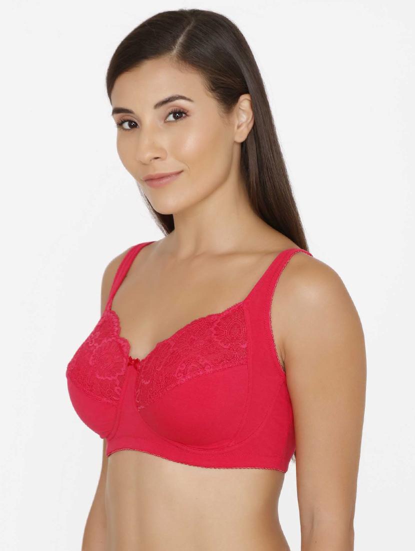 red cotton regular bra - 17440977 - Standard Image - 1