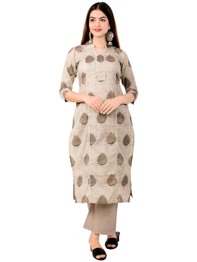 foil print kurta palazzo set