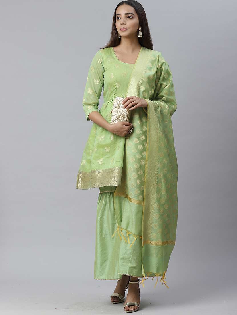 ethnic motifs unstitched suit