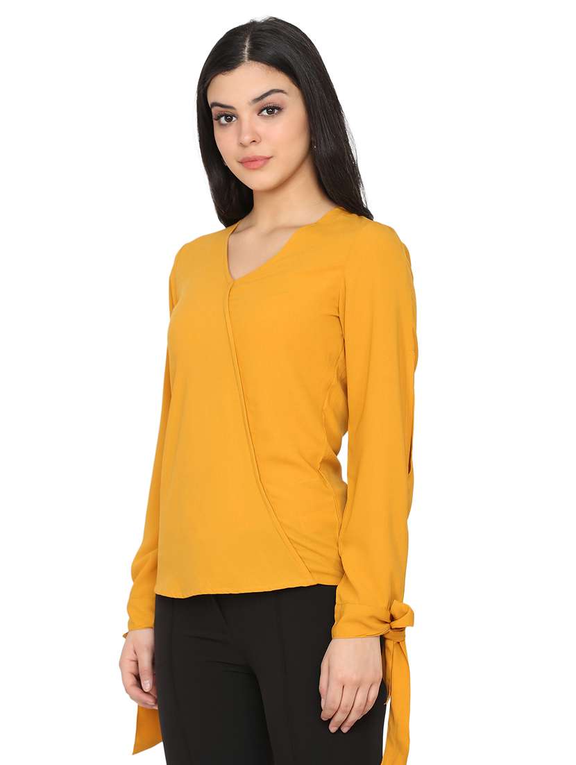 women's straight v neck top - 17442128 -  Standard Image - 1