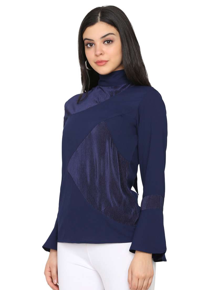 women's straight high neck top - 17442129 -  Standard Image - 1