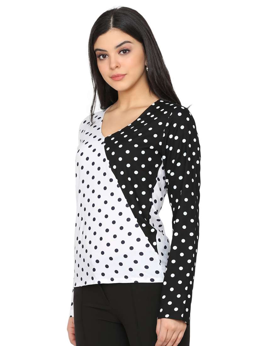 women's straight v neck top - 17442133 -  Standard Image - 1