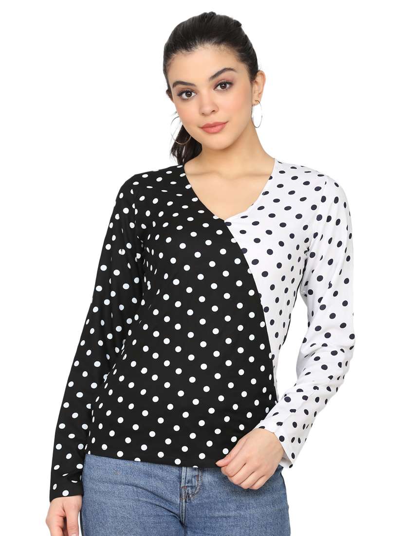 women's straight v neck top