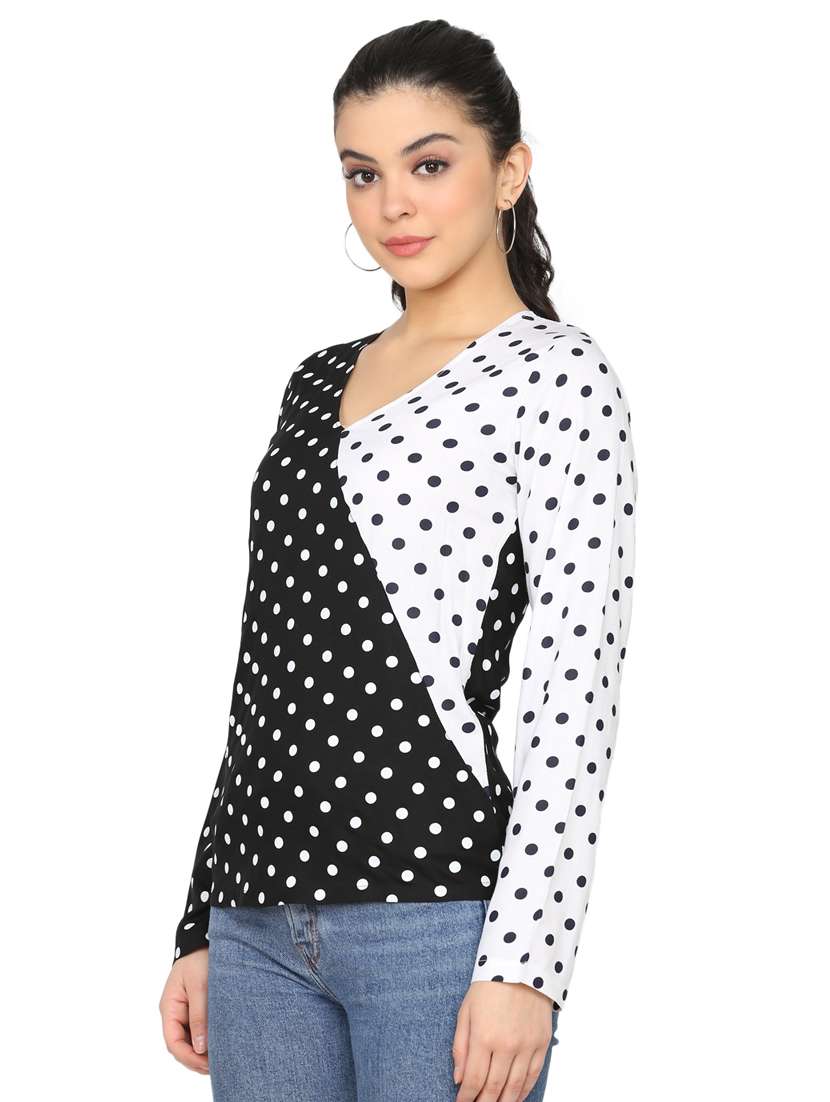 women's straight v neck top - 17442134 -  Standard Image - 1