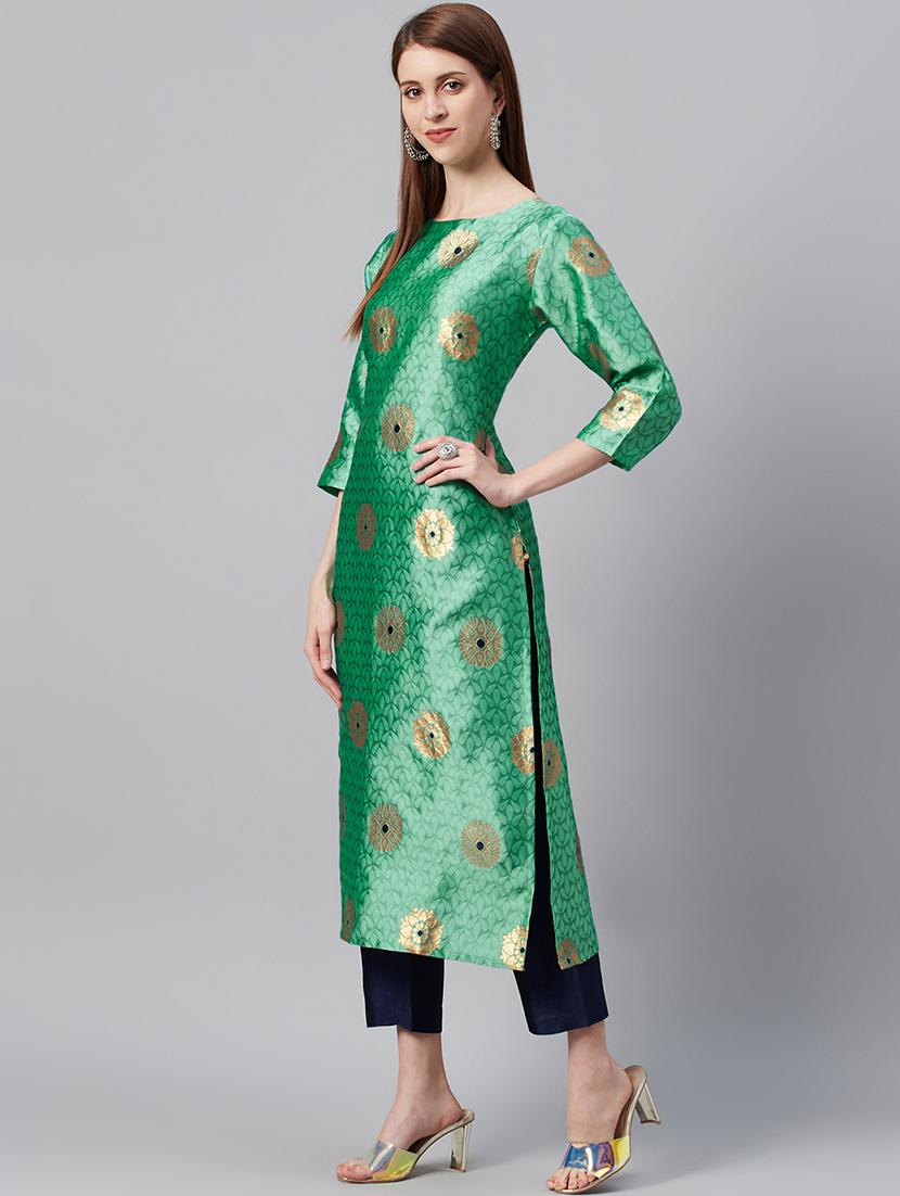 blue art silk unstitched suit - 17443236 - Standard Image - 1