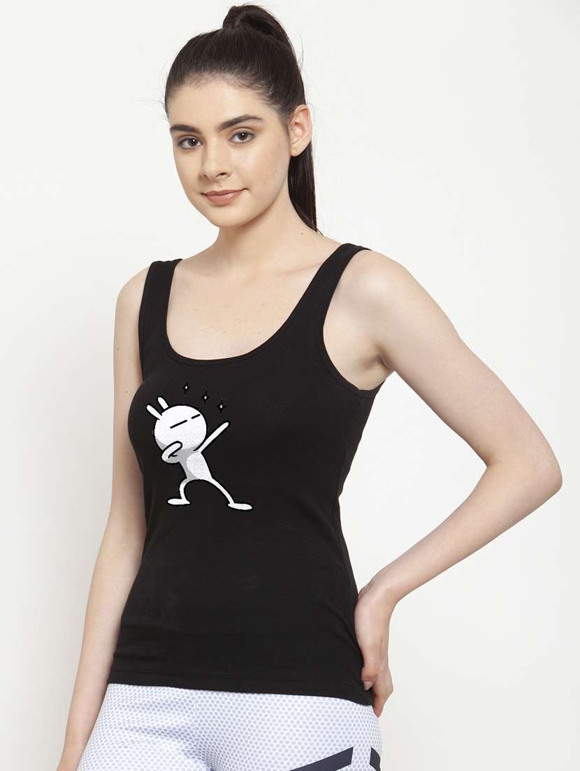 women's tank top shoulder strap top - 17443519 - Standard Image - 1