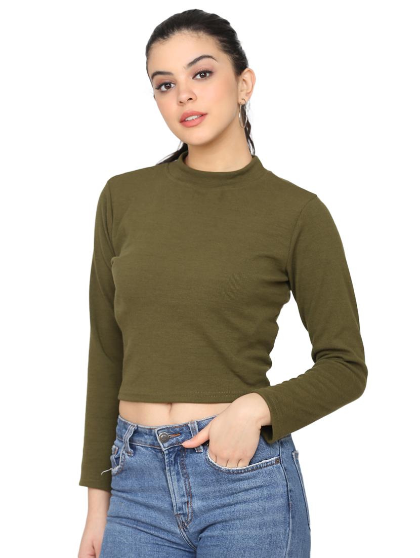 textured crop t-shirt - 17444119 - Standard Image - 1