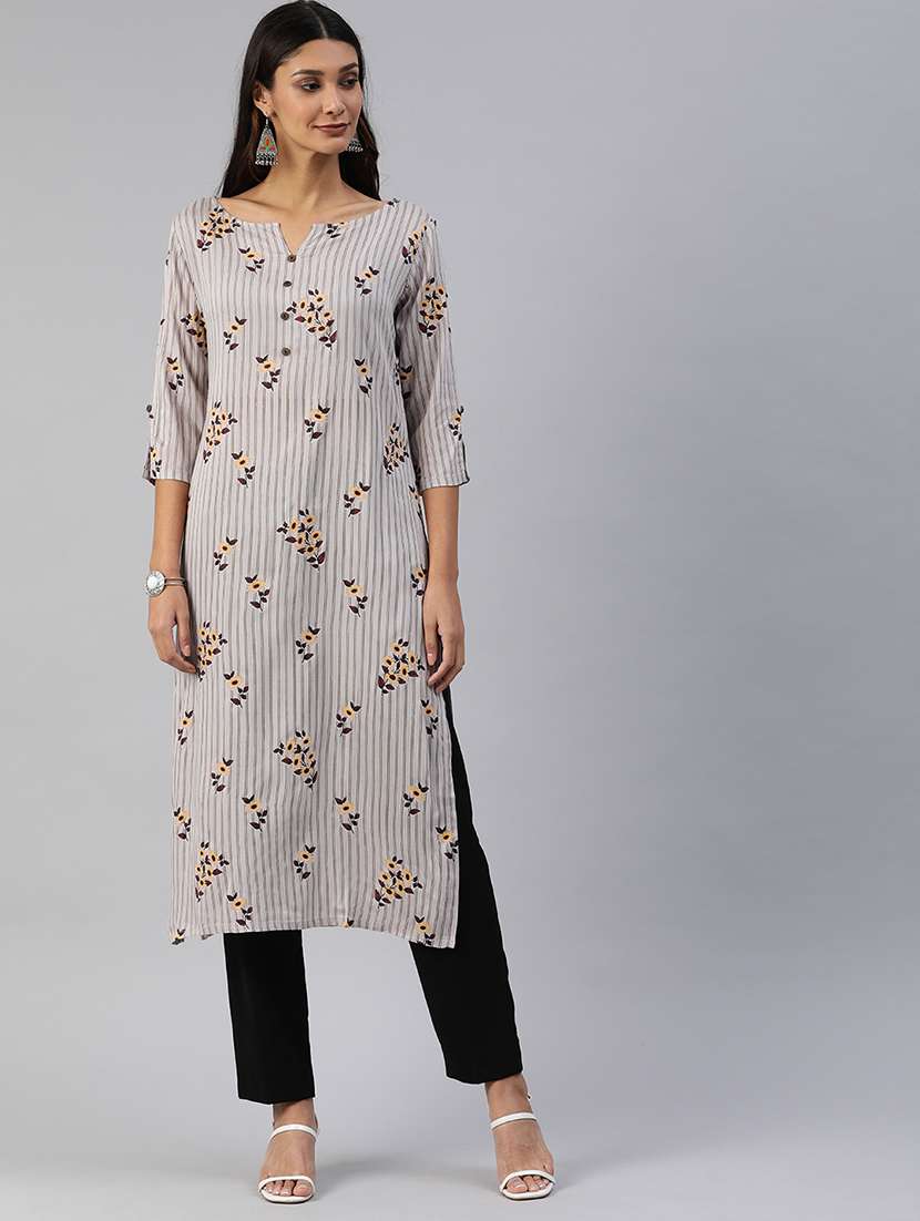 floral straight kurta