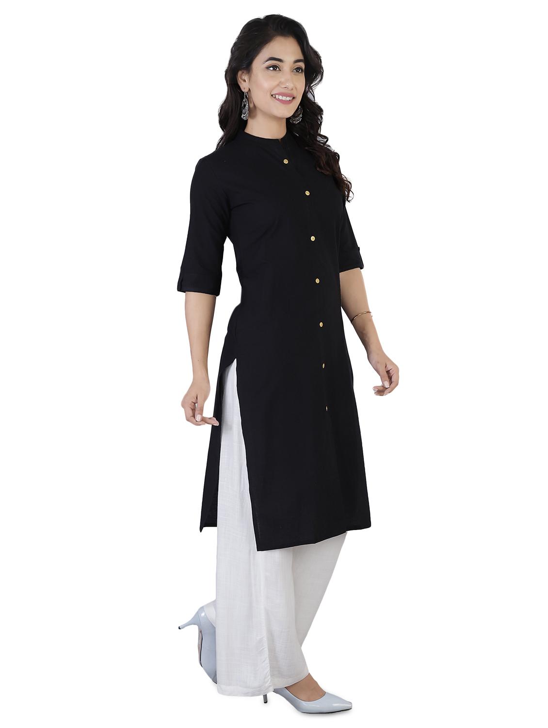women's front slit kurta - 17450176 - Standard Image - 1
