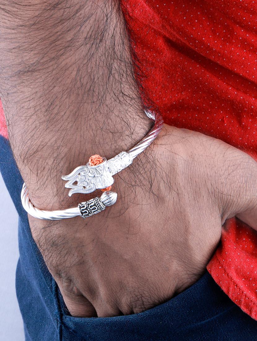 silver plated rudraksha bracelet - 17450636 - Standard Image - 4