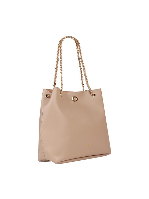 pink leatherette (pu) handbag - 17451078 - Standard Image - 4