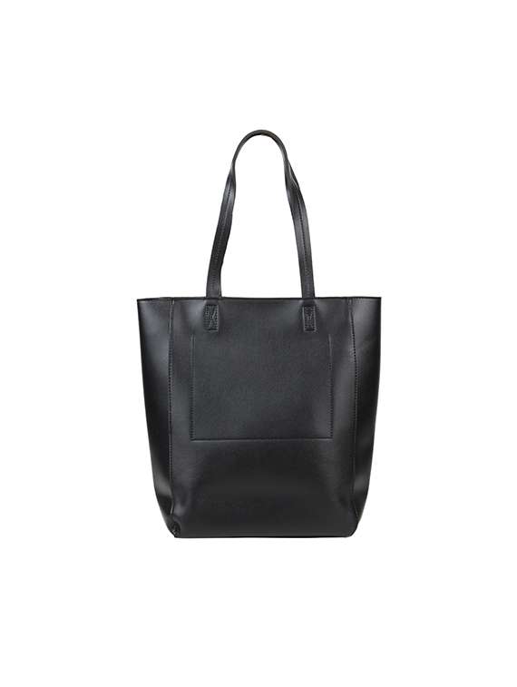black leatherette (pu) handbag - 17451079 -  Standard Image - 1