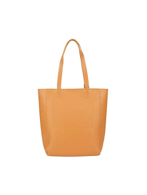 yellow leatherette (pu) handbag - 17451080 -  Standard Image - 1