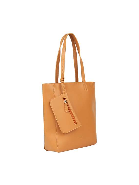 yellow leatherette (pu) handbag - 17451080 -  Standard Image - 4