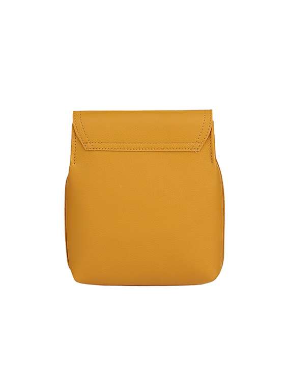yellow leatherette (pu) sling bag - 17451085 -  Standard Image - 1