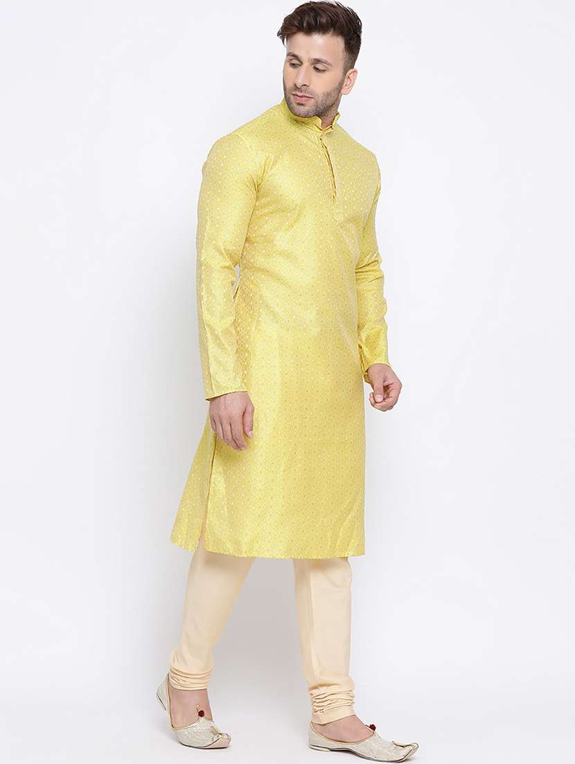 men printed kurta churidar ethnic wear set - 17453078 -  Standard Image - 1
