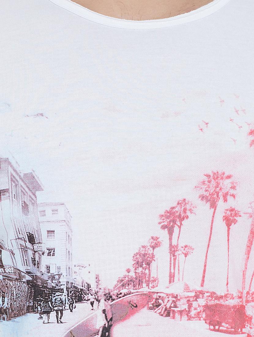 white printed t-shirt - 17453404 - Standard Image - 4