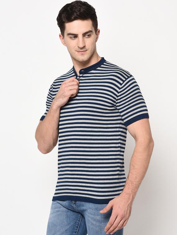 grey striped t-shirt - 17453501 -  Standard Image - 1