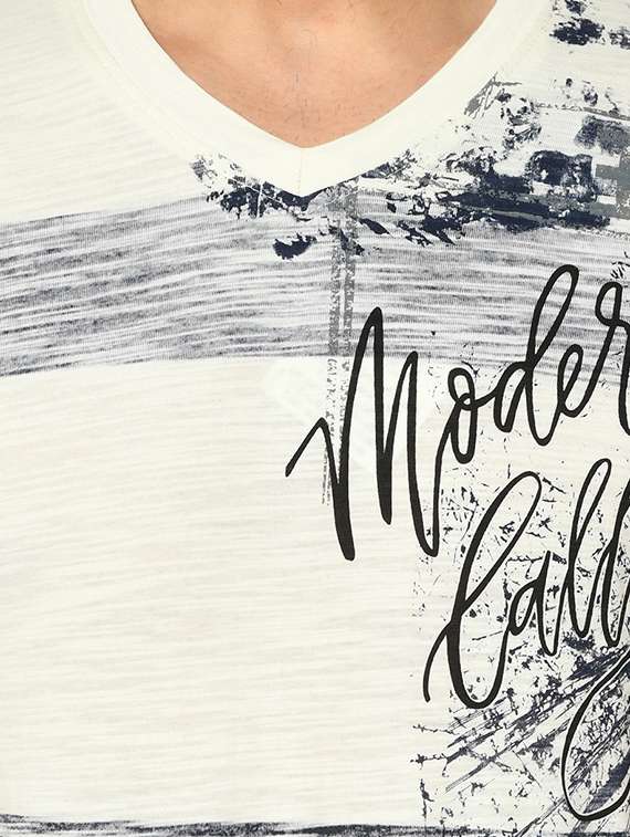 white printed t-shirt - 17453587 -  Standard Image - 4