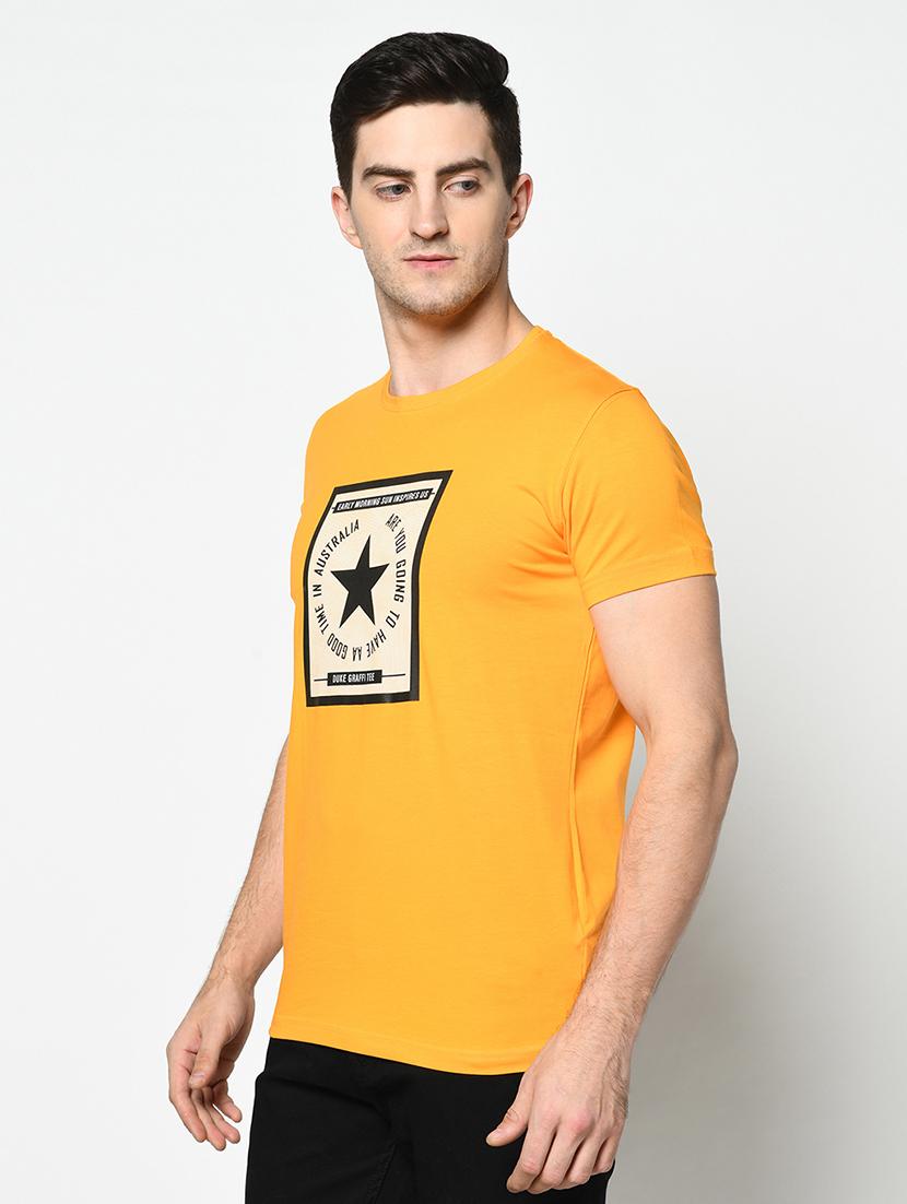 yellow printed t-shirt - 17453607 - Standard Image - 1