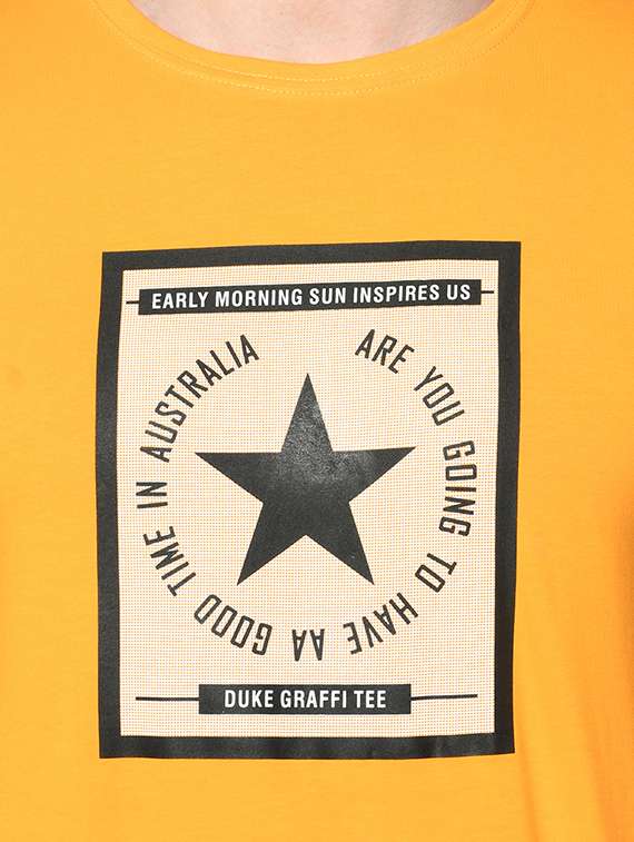yellow printed t-shirt - 17453607 - Standard Image - 4